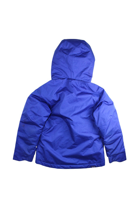 A Blue Rain Jackets from Patagonia in size 5T for girl. (Back View)