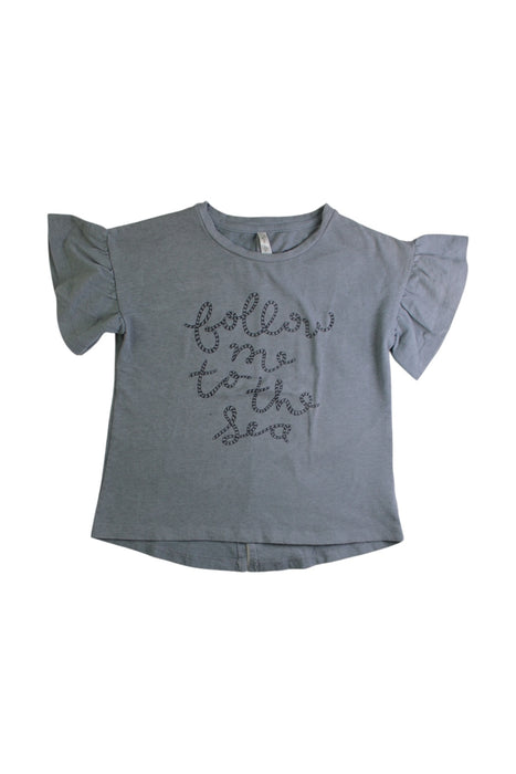 A Blue Short Sleeve Tops from Rylee + Cru in size 4T for girl. (Front View)