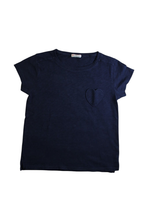A Navy Short Sleeve Tops from Crewcuts in size 6T for girl. (Front View)