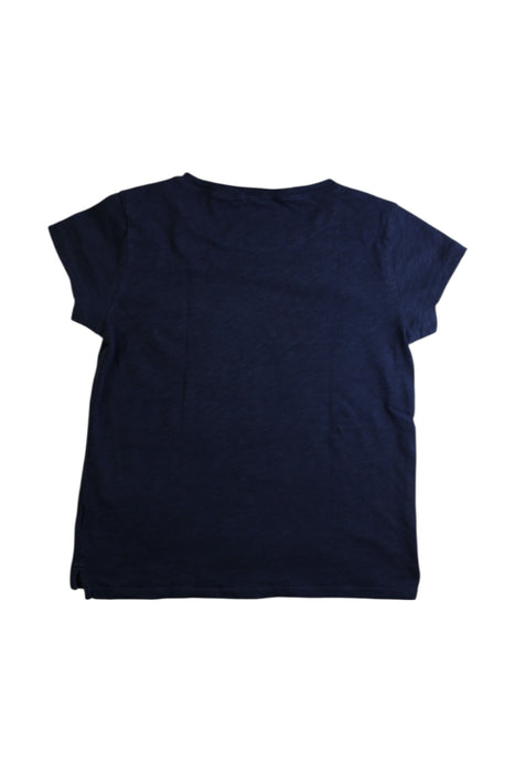 A Navy Short Sleeve Tops from Crewcuts in size 6T for girl. (Back View)