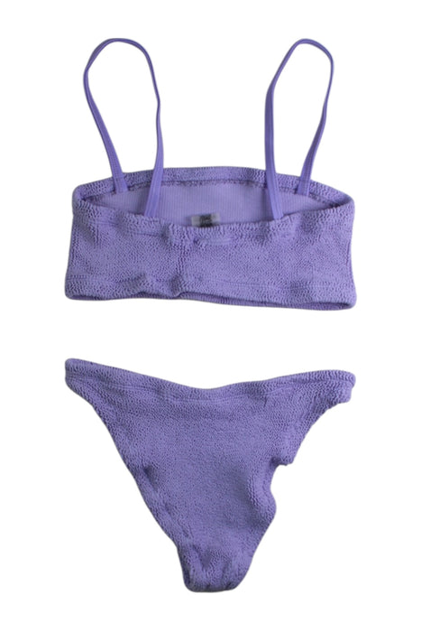 A Purple Swim Sets from Hunza G in size 10Y for girl. (Back View)