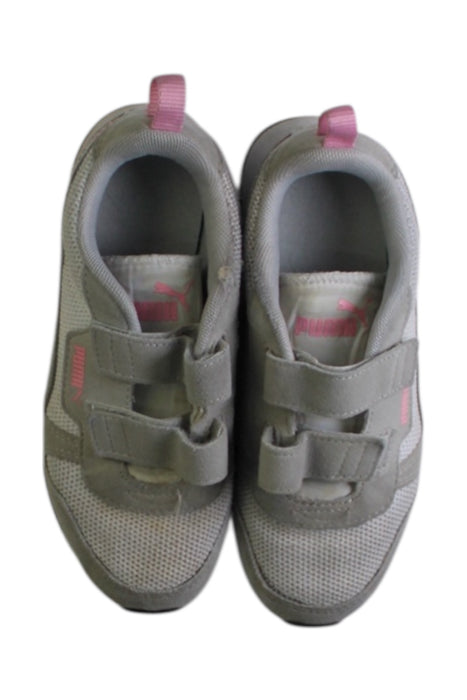 A Grey Sneakers from Puma in size 7Y for girl. (Back View)