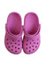 A Pink Slip Ons from Crocs in size 5T for girl. (Back View)