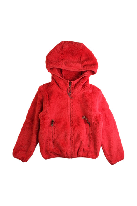 A Red Hooded Sweatshirts from Aigle in size 6T for neutral. (Front View)