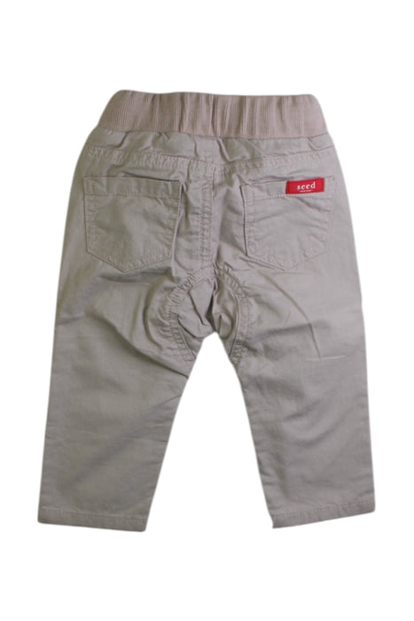 A Beige Casual Pants from Seed in size 6-12M for boy. (Back View)