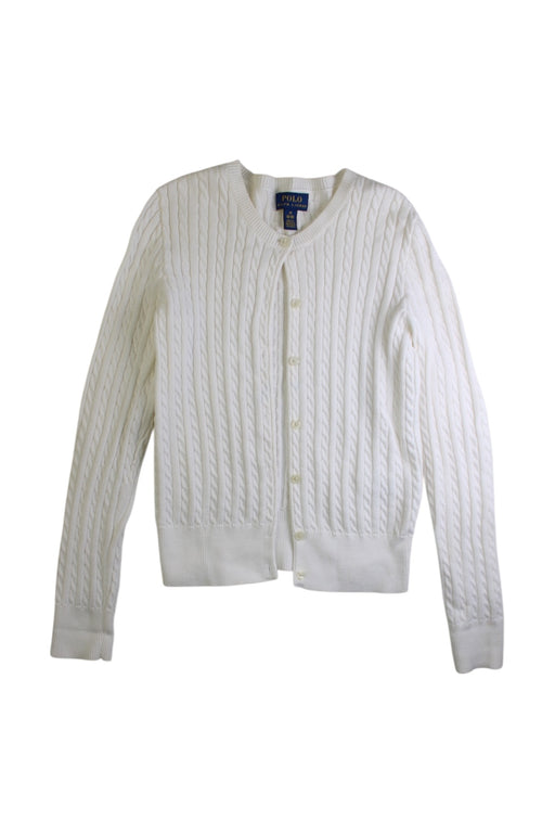 A White Cardigans from Polo Ralph Lauren in size 8Y for girl. (Front View)