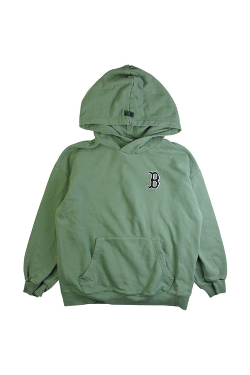 A Green Hooded Sweatshirts from MLB in size 11Y for boy. (Front View)