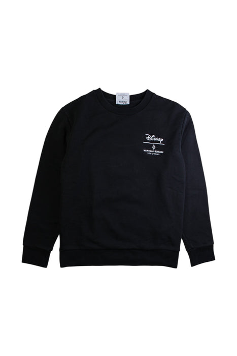 A Black Crewneck Sweatshirts from Marcelo Burlon in size 11Y for boy. (Front View)