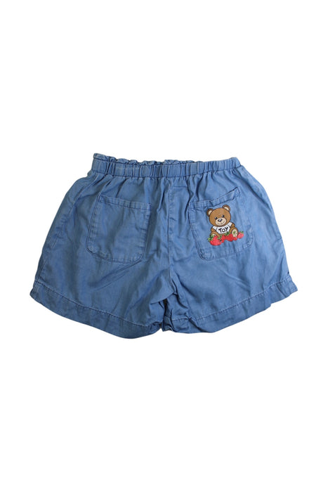 A Blue Shorts from Moschino in size 10Y for girl. (Back View)