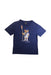 A Navy Short Sleeve T Shirts from Polo Ralph Lauren in size 10Y for girl. (Front View)