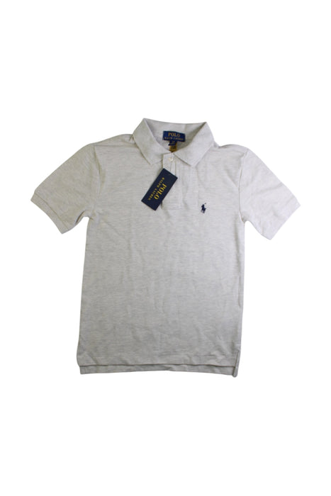 A Grey Short Sleeve Polos from Polo Ralph Lauren in size 8Y for boy. (Front View)