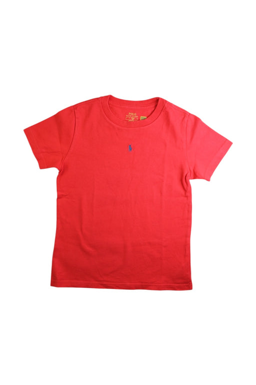 A Red Short Sleeve T Shirts from Polo Ralph Lauren in size 6T for neutral. (Front View)