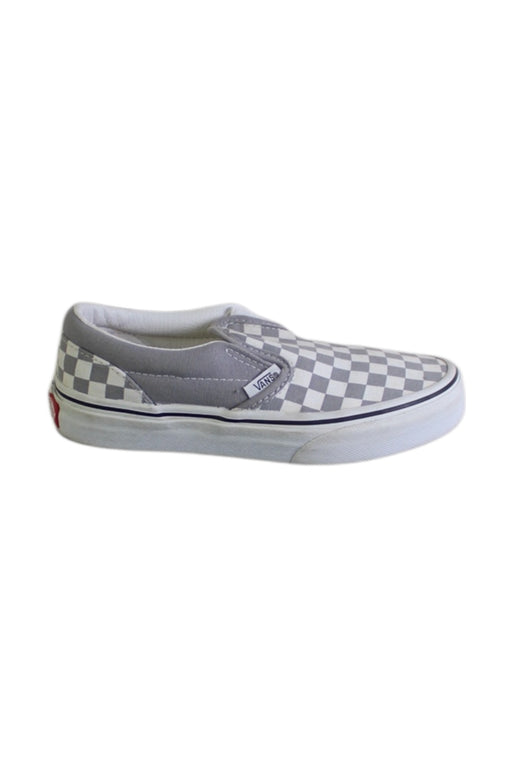 A Grey Slip Ons from Vans in size 7Y for neutral. (Front View)
