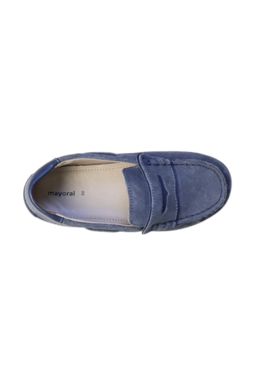 A Blue Loafers & Moccasins from Mayoral in size 6T for neutral. (Front View)
