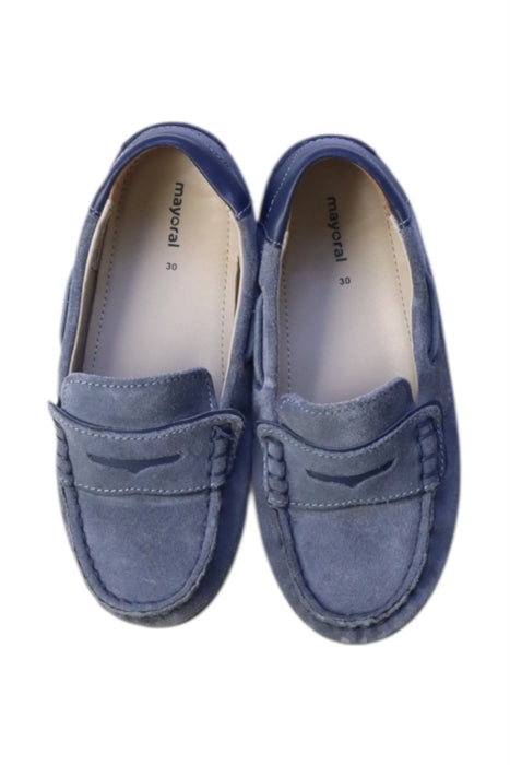 A Blue Loafers & Moccasins from Mayoral in size 6T for neutral. (Back View)