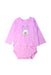 A Pink Long Sleeve Bodysuits from Seed in size 12-18M for girl. (Front View)