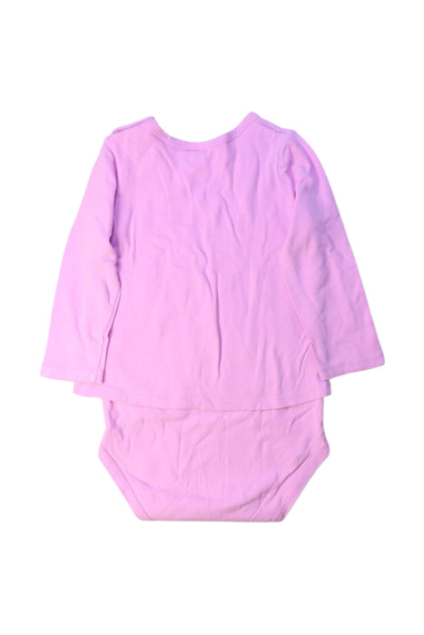 A Pink Long Sleeve Bodysuits from Seed in size 12-18M for girl. (Back View)