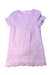 A Purple Short Sleeve Dresses from Seed in size 6T for girl. (Front View)