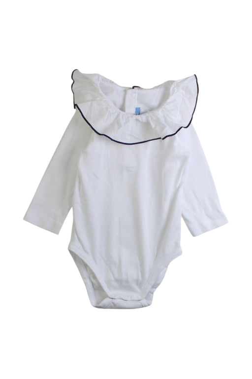 A White Sleeveless Bodysuits from Jacadi in size 3-6M for girl. (Front View)