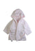 A Pink Bathrobes from The Little White Company in size 6-12M for girl. (Front View)
