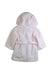 A Pink Bathrobes from The Little White Company in size 6-12M for girl. (Back View)