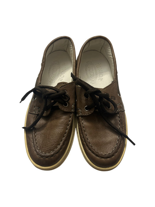 A Brown Loafers & Moccasins from Tod’s in size 5T for boy. (Front View)