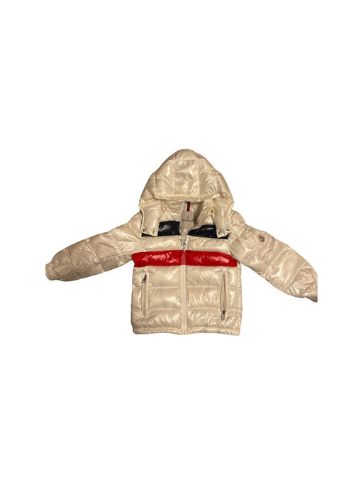A Ivory Puffer/Quilted Jackets from Moncler in size 8Y for neutral. (Front View)