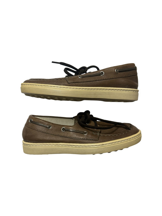 A Brown Loafers & Moccasins from Tod’s in size 5T for boy. (Back View)