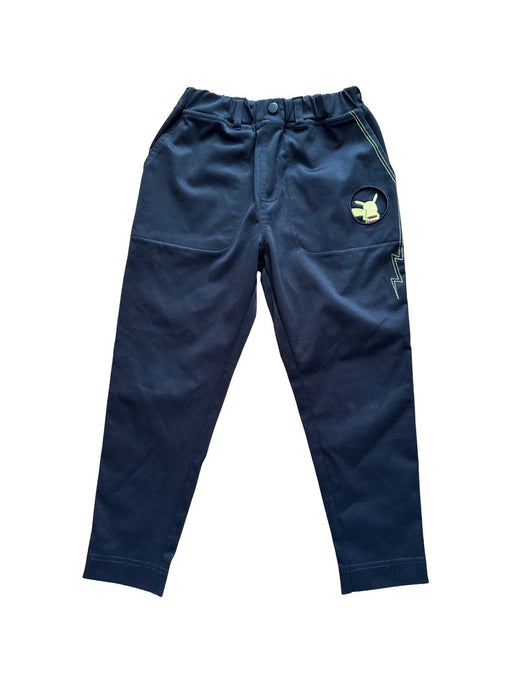 A Black Casual Pants from Graniph in size 7Y for boy. (Front View)