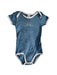 A Blue Short Sleeve Bodysuits from Petit Bateau in size 3T for neutral. (Front View)