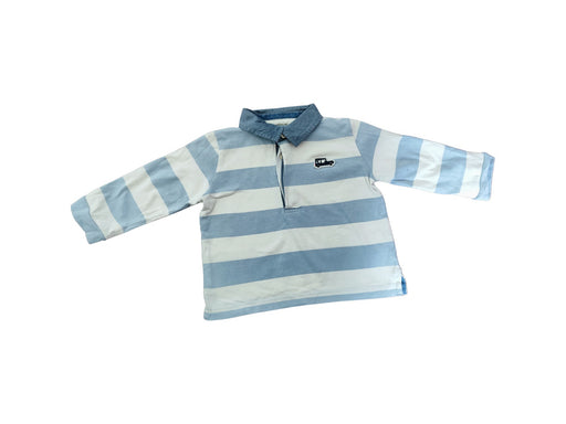 A Blue Long Sleeve Polos from Bout'Chou in size 18-24M for boy. (Front View)