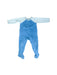 A Blue Onesies from Petit Bateau in size 18-24M for neutral. (Front View)