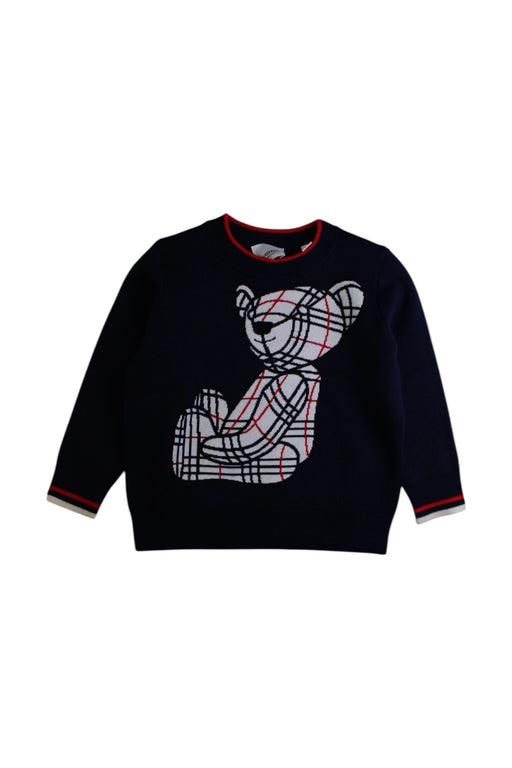 A Navy Crewneck Sweatshirts from Burberry in size 3T for boy. (Front View)