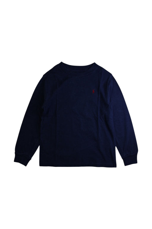 A Navy Long Sleeve Shirts from Polo Ralph Lauren in size 6T for boy. (Front View)