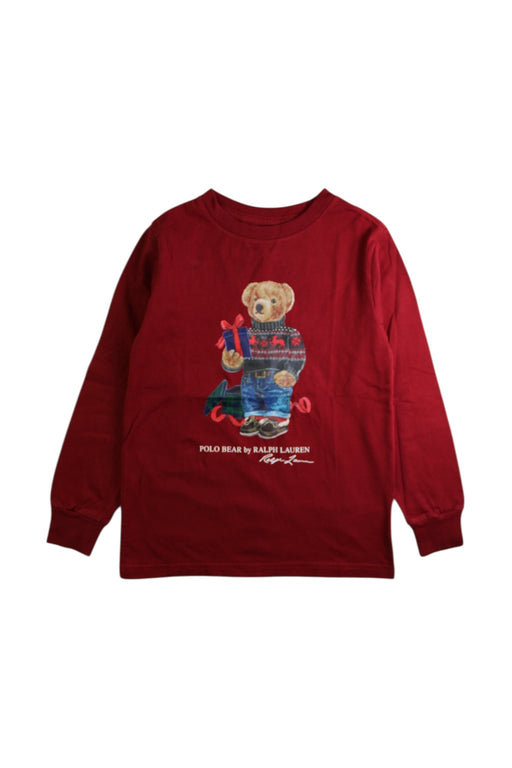 A Red Crewneck Sweatshirts from Polo Ralph Lauren in size 6T for boy. (Front View)