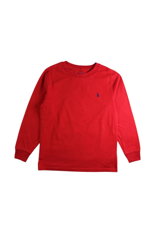 A Red Long Sleeve Shirts from Polo Ralph Lauren in size 6T for boy. (Front View)