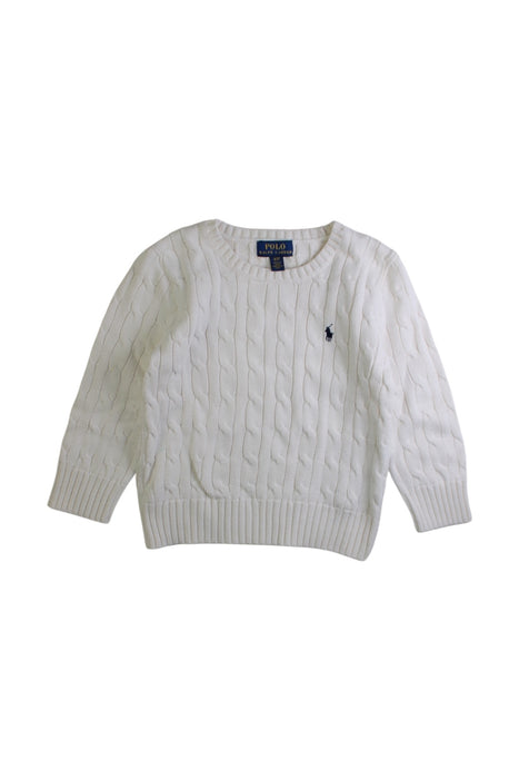 A White Knit Sweaters from Polo Ralph Lauren in size 3T for boy. (Front View)