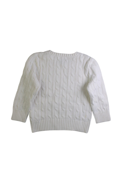 A White Knit Sweaters from Polo Ralph Lauren in size 3T for boy. (Back View)
