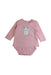 A Pink Long Sleeve Bodysuits from Seed in size 3-6M for girl. (Front View)