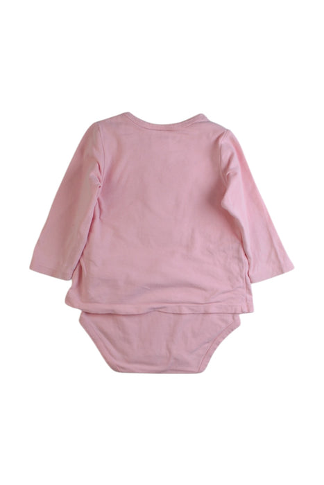 A Pink Long Sleeve Bodysuits from Seed in size 3-6M for girl. (Back View)