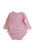 A Pink Long Sleeve Bodysuits from Seed in size 3-6M for girl. (Back View)
