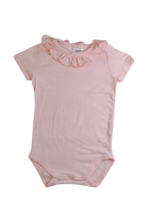 A Pink Sleeveless Bodysuits from Seed in size 3-6M for girl. (Front View)