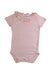A Pink Sleeveless Bodysuits from Seed in size 3-6M for girl. (Front View)
