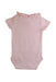 A Pink Sleeveless Bodysuits from Seed in size 3-6M for girl. (Back View)