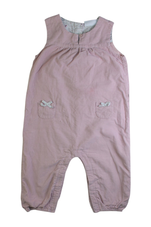 A Pink Sleeveless Jumpsuits from The Little White Company in size 12-18M for girl. (Front View)