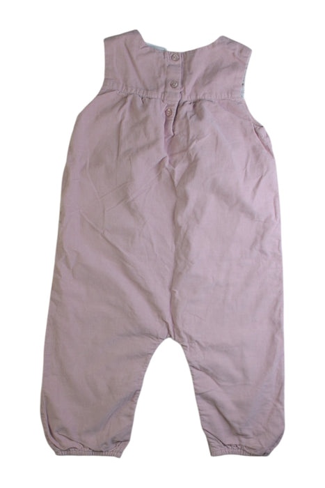 A Pink Sleeveless Jumpsuits from The Little White Company in size 12-18M for girl. (Back View)