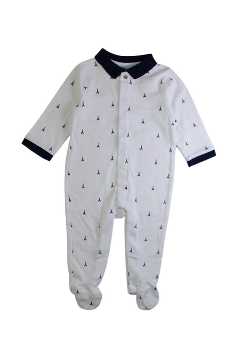 A White Onesies from Jacadi in size 3-6M for boy. (Front View)