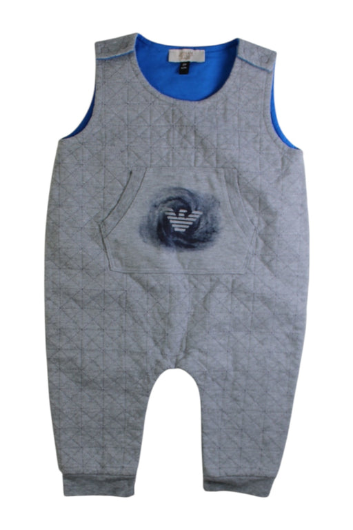 A Grey Sleeveless Jumpsuits from Armani Baby in size 3-6M for boy. (Front View)