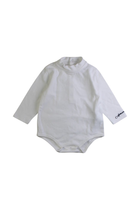 A White Long Sleeve Bodysuits from Armani Baby in size 3-6M for boy. (Front View)