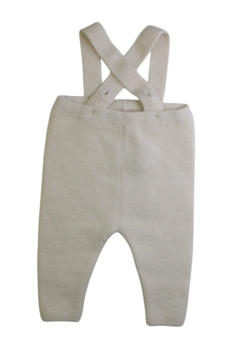 A Ivory Long Overalls from Bonpoint in size 3-6M for girl. (Front View)